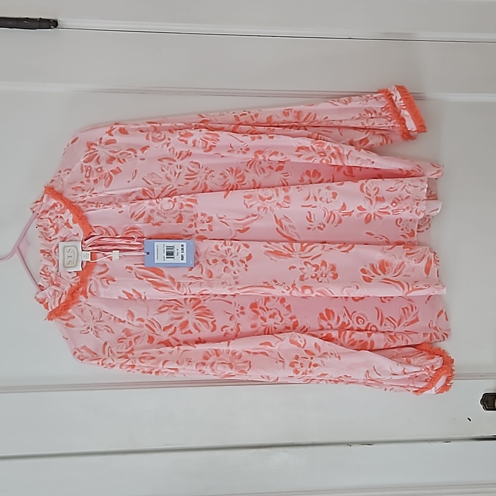 Sail to Sable long sleeve coral toile top